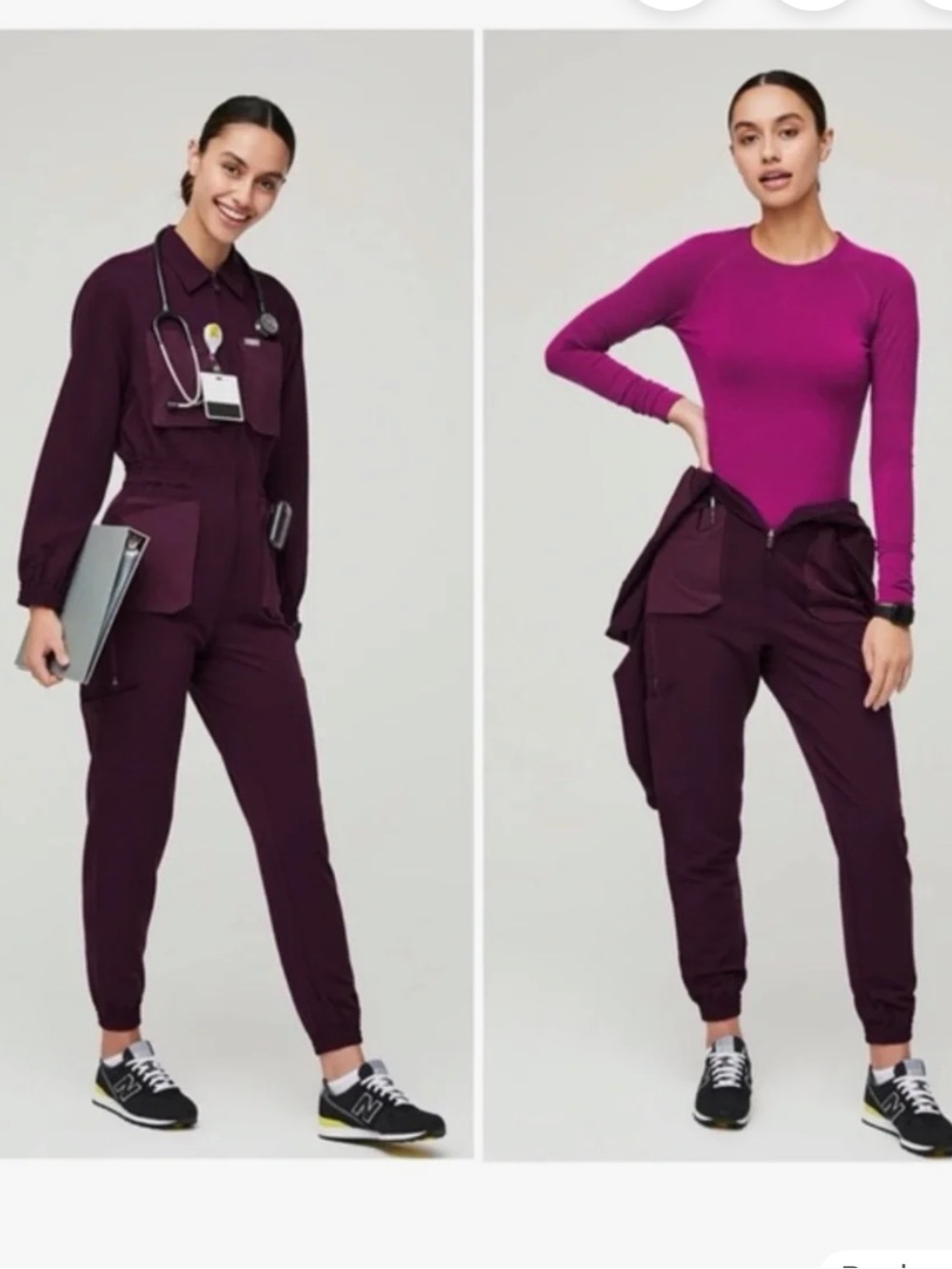 Sold eBay NWT Figs Chennai Jumpsuit in Deep Purple Joggers Scrubs Size XS - Picture 1 of 4